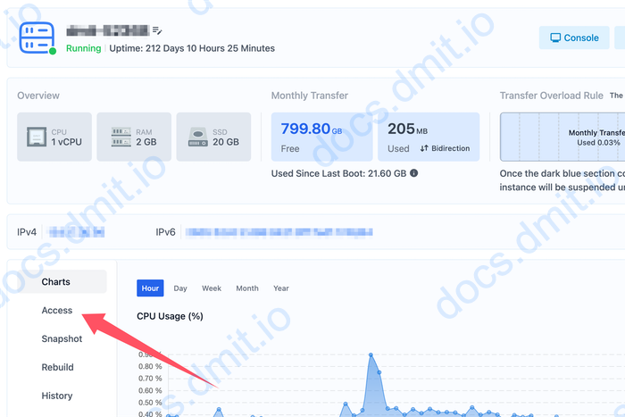 Instance Details Page